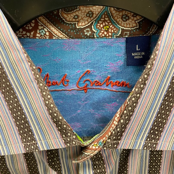 Robert Graham Long Sleeve Button Down Shirt Size Large - Picture 2 of 10